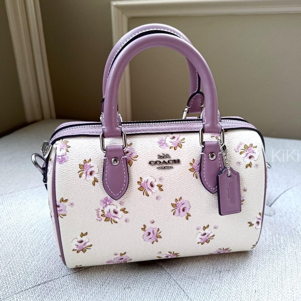 Coach Mini Rowan Crossbody Bag With Floral Print CAL69